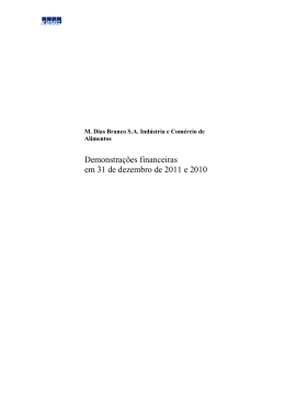 Demonstra&ccedil;&otilde;es Financeiras 2011