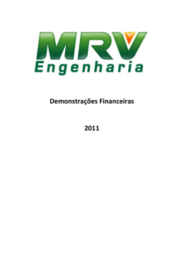 Demonstra&ccedil;&otilde;es Financeiras 2011