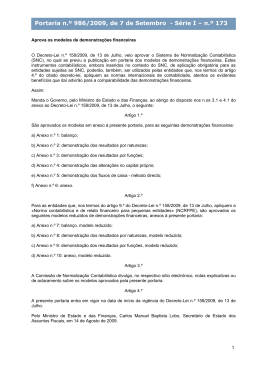 Portaria n.&ordm; 986/2009, de 7 de Setembro - S&eacute;rie I