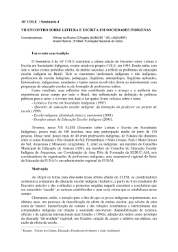 16&ordm; COLE / Semin&aacute;rio 4 VII ENCONTRO SOBRE LEITURA E