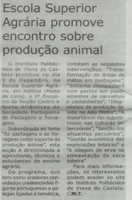 Escola Superior Agrária promove encontro sobre produção