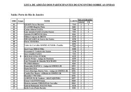 LISTA DE ADESÃO DOS PARTICIPANTES DO ENCONTRO SOBRE