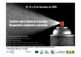 Encontro sobre Efeitos da Exposi&ccedil;&atilde;o Ocupacional e Ambiental a