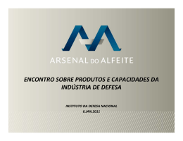 ENCONTRO SOBRE PRODUTOS E CAPACIDADES DA