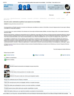 Encontro sobre vertebrad...- A boa not&iacute;cia on-line