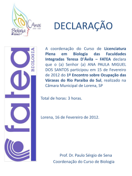 DECLARA&Ccedil;&Atilde;O