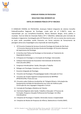 Resultado Final - Edital de Chamada P&uacute;blica CFP n&deg; 004-2015