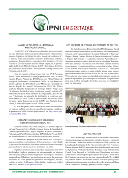 Jornal 148.indd - International Plant Nutrition Institute