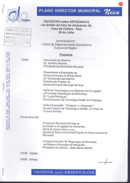 Encontro sobre Artesanato - C&acirc;mara Municipal de Nisa