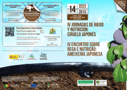 IV Jornadas de riego y nutrición: ciruelo japonés IV ENCONTRO