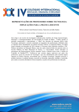 implica&ccedil;&otilde;es para a pr&aacute;tica docente