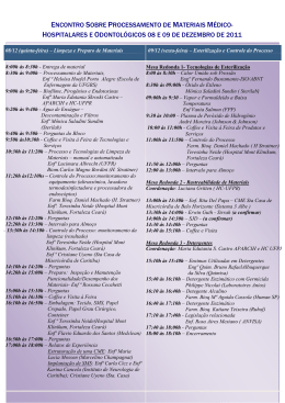 encontro sobre processamento de materiais m&eacute;dico