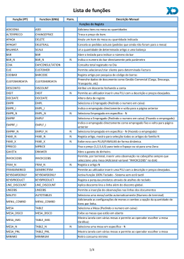Lista de funções