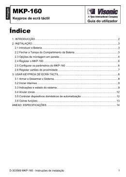 D-303569 MKP-160 - Instru&ccedil;&otilde;es de instala&ccedil;&atilde;o