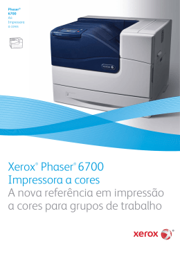 Brochura Phaser 6700 - Impressora a Cores de Alta
