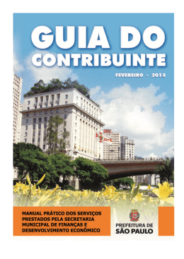 Guia do Contribuinte - Prefeitura de São Paulo