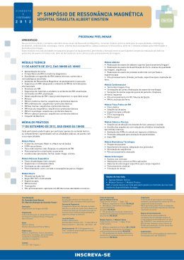 3&ordm; simp&oacute;sio de resson&acirc;ncia magn&eacute;tica