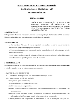 USP PROGRAMA PRÓ-ALUNO EDITAL – 01/2014