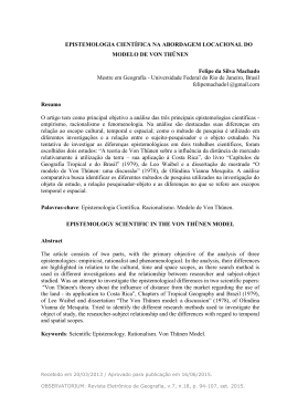 EPISTEMOLOGIA CIENT&Iacute;FICA NA ABORDAGEM LOCACIONAL DO