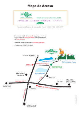 Mapa de Acesso - Ponto Verde Chalés