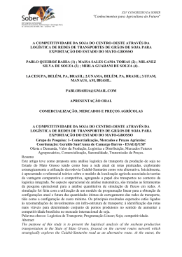 "Conhecimentos para Agricultura do Futuro" A COMPETITIVIDADE