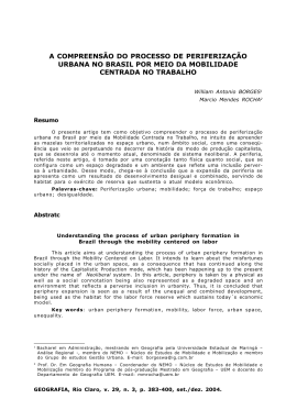 a compreens&atilde;o do processo de periferiza&ccedil;&atilde;o urbana no brasil por