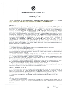 PREFEITURA MUNICIPAL DE AFONSO CL&Aacute;UDIO Contrato N!1 ) 9