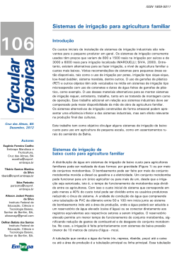 Sistemas de irriga&ccedil;&atilde;o para agricultura familiar - Ainfo
