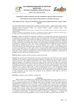 XXV CONGRESSO BRASILEIRO DE ZOOTECNIA ZOOTEC 2015