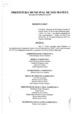 Decreto Nº 056 / 1997 - Prefeitura de São Mateus