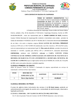 Estado do Amazonas PREFEITURA MUNICIPAL DE CAAPIRANGA