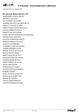 candidatos convocados em primeira chamada