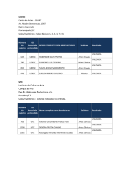Inscri&ccedil;&otilde;es validadas em 30/05/2014 - ceart