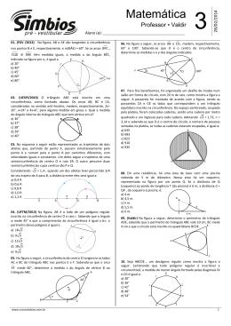 Lista 03 - Arcos de circunferência e Potência de um ponto
