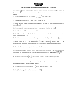 Lista Trigonometria I