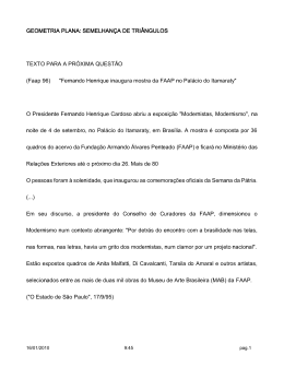 (Faap 96) "Fernando Henrique inaugura mostra d