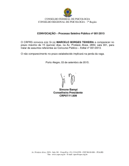 Convoca&ccedil;&atilde;o - Marcelo Borges Teixeira