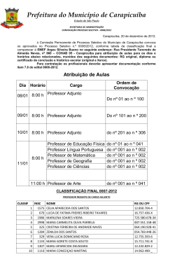 Convocação e Atribuição