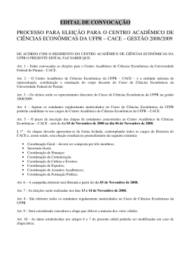 edital de convoca&ccedil;&atilde;o processo para elei&ccedil;&atilde;o para o centro