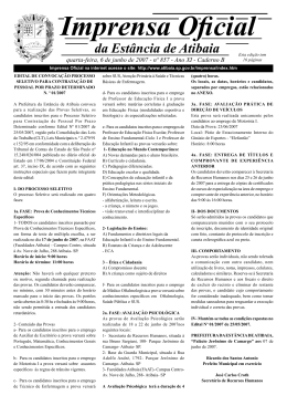 Imprensa Oficial - Prefeitura de Atibaia