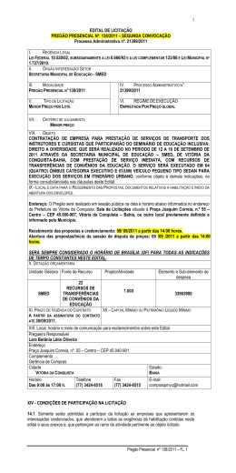 1 Preg&atilde;o Presencial n&ordm; 138/2011 FL. 1 EDITAL DE LICITA&Ccedil;&Atilde;O