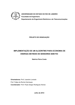 Implementa&ccedil;&atilde;o de um Algoritmo para Economia de Energia em