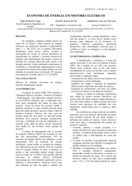 ECONOMIA DE ENERGIA EM MOTORES ELÉTRICOS