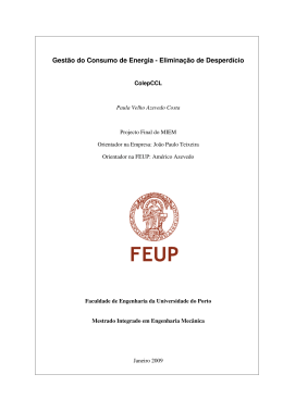 Gest&atilde;o do Consumo de Energia