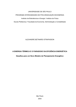 A ENERGIA T&Eacute;RMICA E O PARADOXO DA EFICI&Ecirc;NCIA