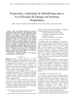 Proposi&ccedil;&atilde;o e Aplica&ccedil;&atilde;o de Metodologia para o Uso Eficiente da