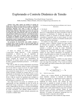 Explorando o Controle Din&acirc;mico de Tens&atilde;o