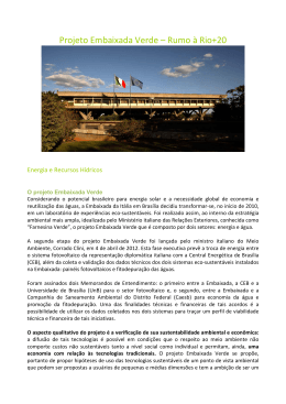 Projeto Embaixada Verde – Rumo à Rio+20