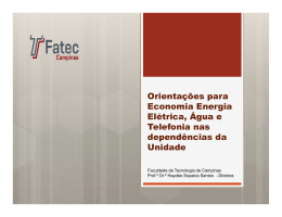 Orientações para Economia Energia Elétrica