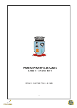 Edital - Prefeitura Municipal de Parob&eacute; RS